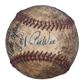 Pee Wee Reese Signed and Inscribed Baseball (JSA)